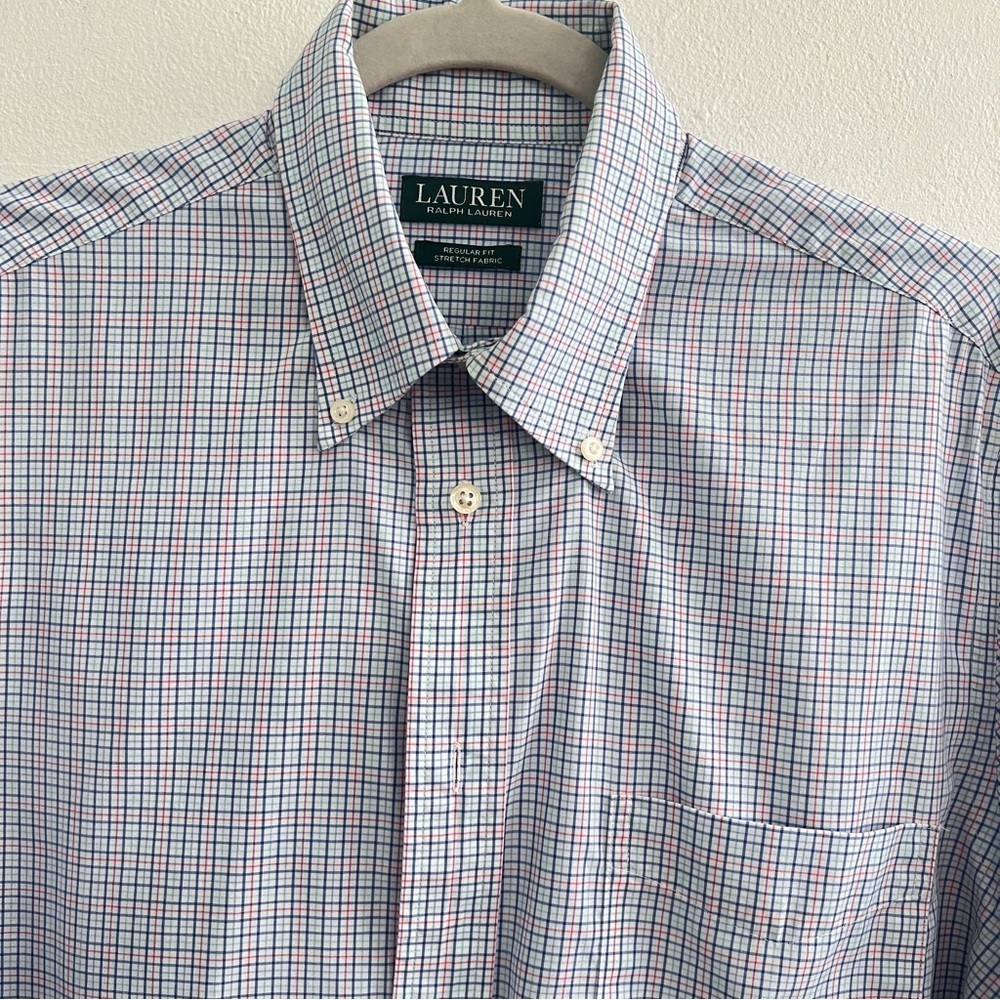NEW RALPH LAUREN Mens button Shirt MEDIUM 15.5 32/33 Reg Fit UltraFlex Stretch - Picture 3 of 8